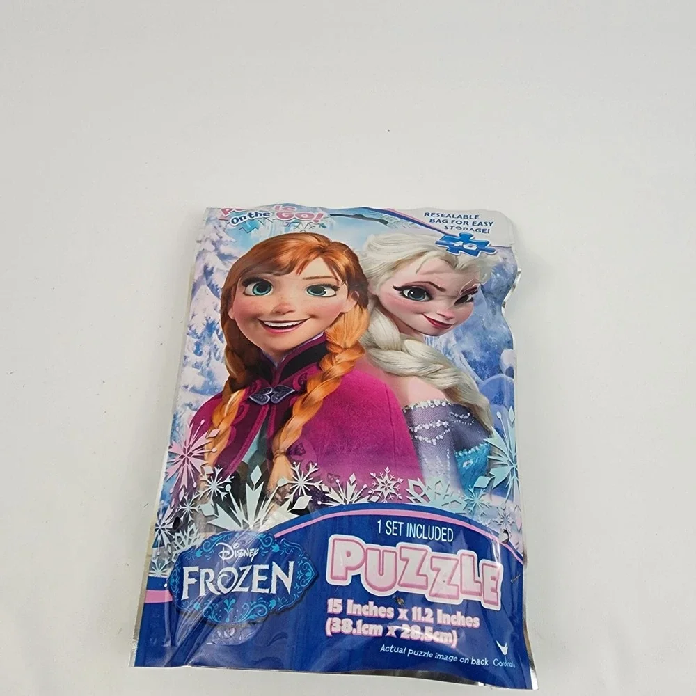 Frozen Anna & Elsa Puzzle on‎ The Go in Foil Bag 48 Piece By Disney NEW